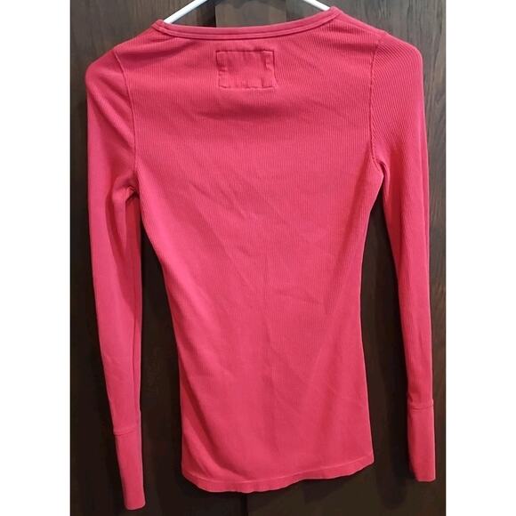 Aeropostale Women’s Medium Barbie Hot Pink Thermal Long Sleeve Shirt Vintage - Picture 6 of 6